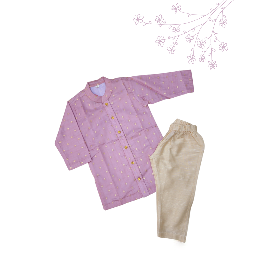 Purple With Zari Motif