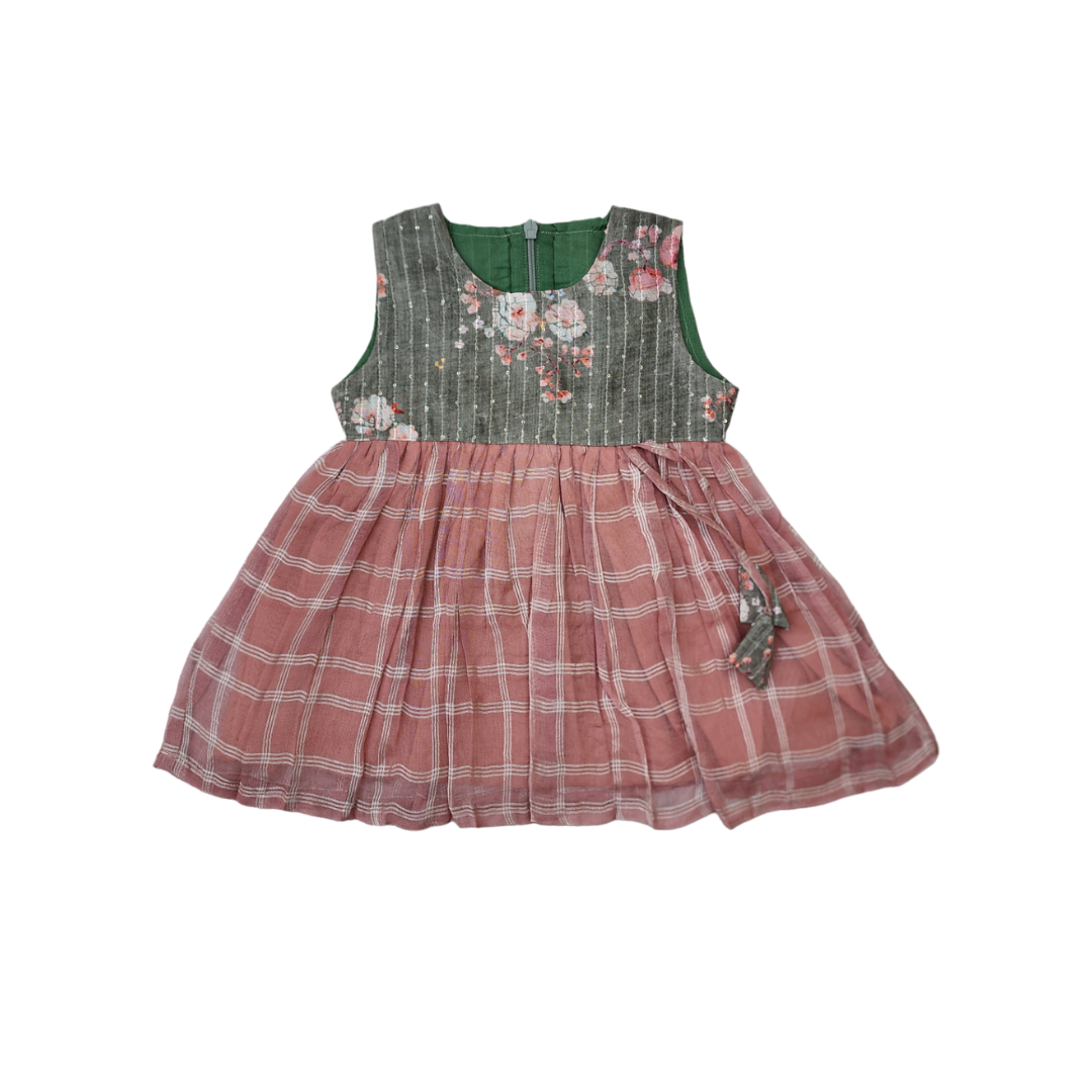 Green Sequence Organza Dress