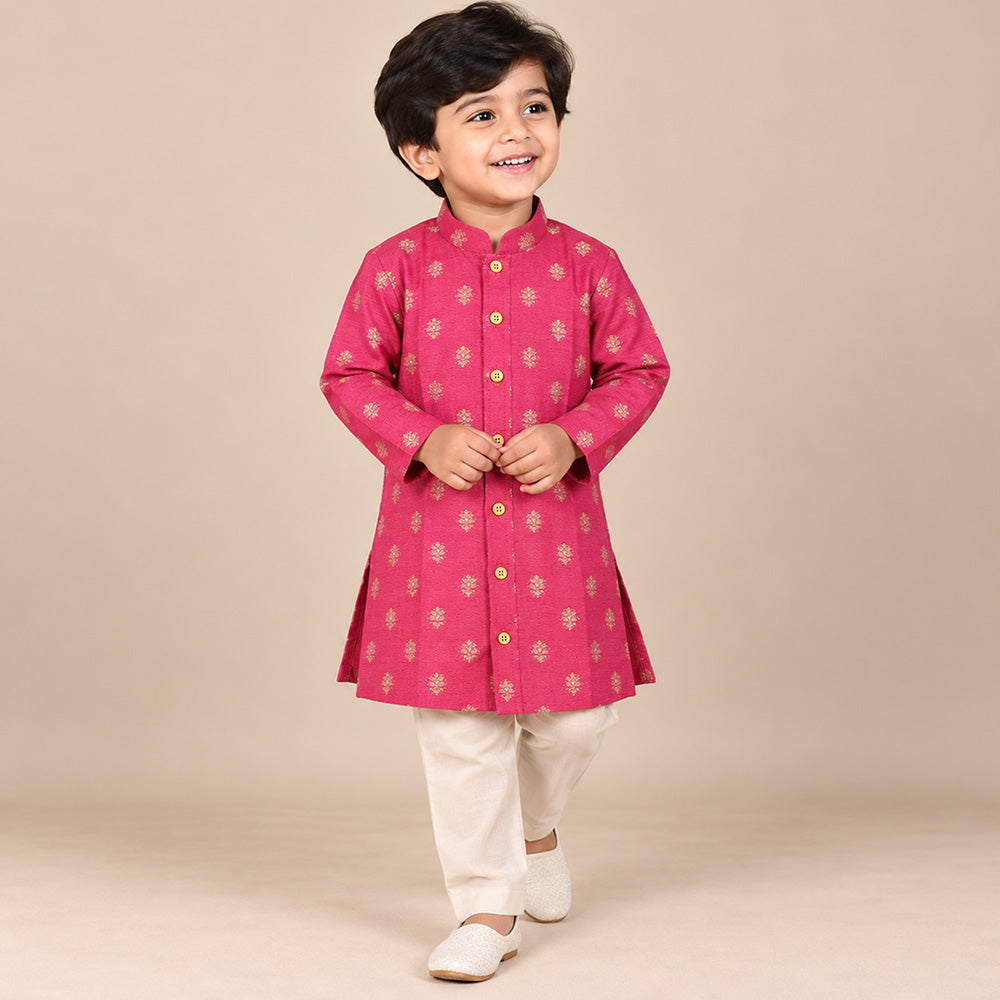 Pink Zari Chanderi
