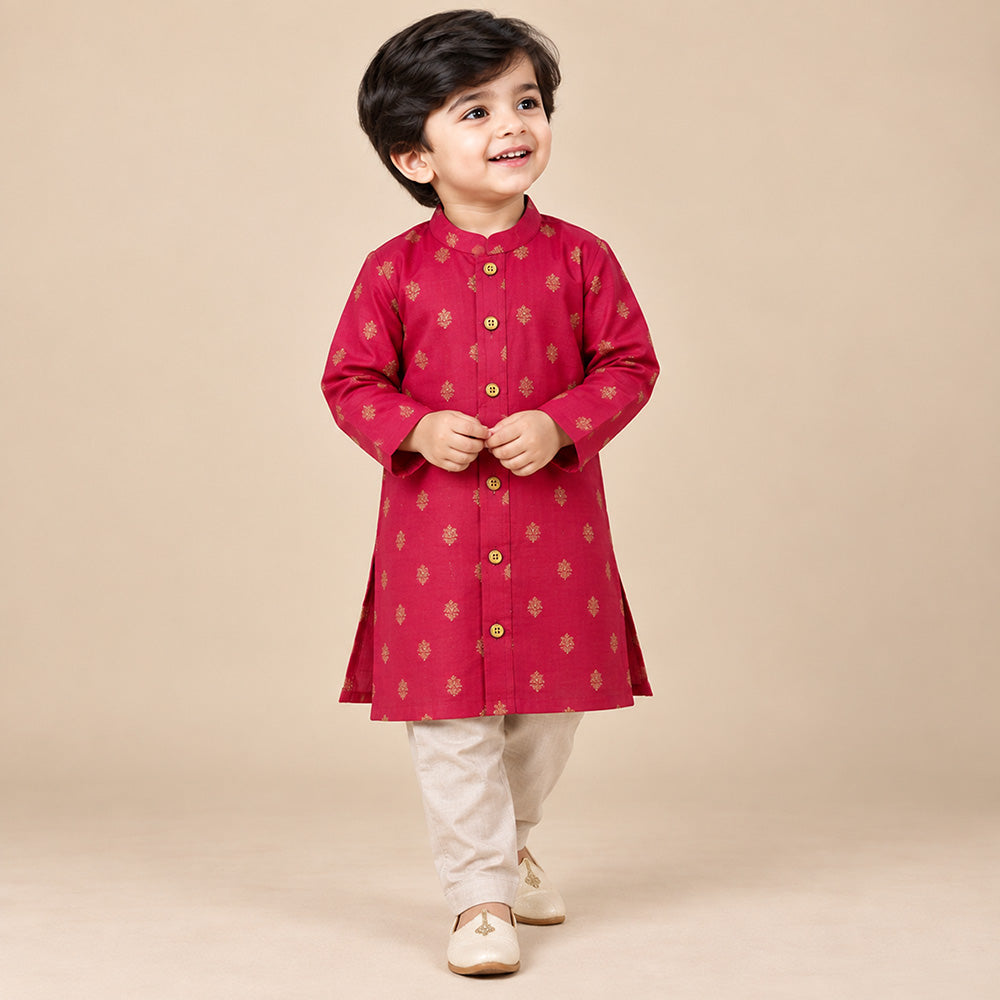 Pink Zari Chanderi