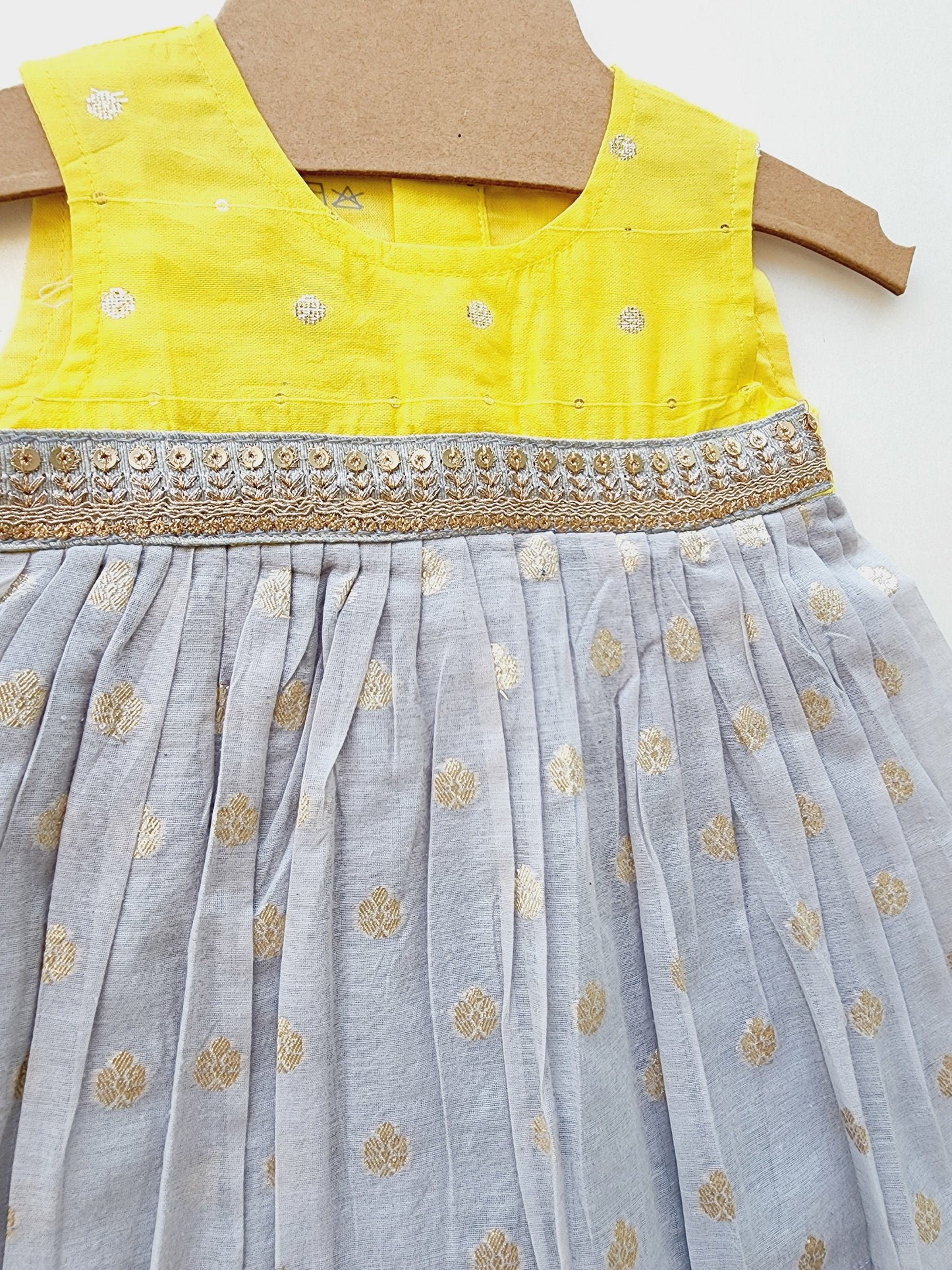 Grey Chanderi Zari Dress