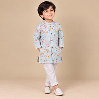 Blue Wildflower Muslin Set