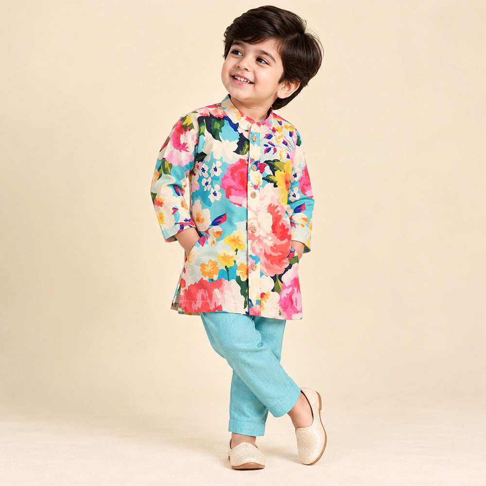 Bold Floral Muslin Set