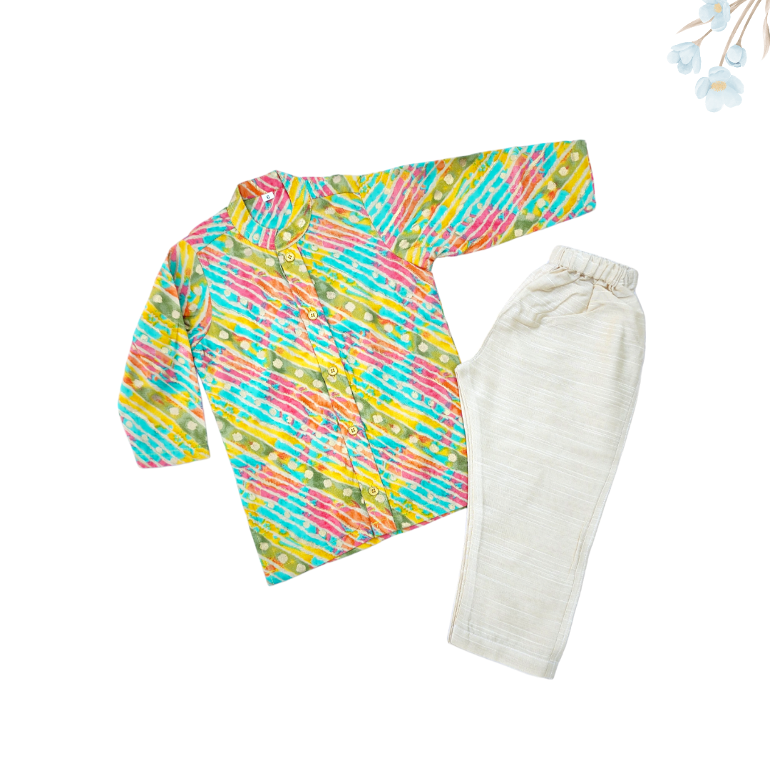 Foil Print Muslin Set