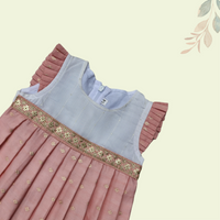 Peach Chanderi Dress