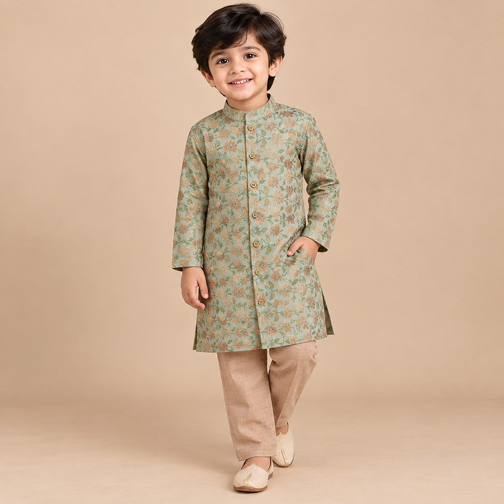 Green Golden Zari