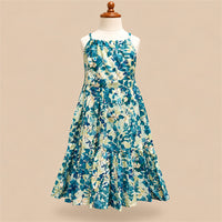 Teal Blue Floral