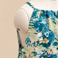 Teal Blue Floral