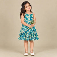 Teal Blue Floral