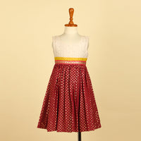 Deep Magenta Chanderi Dress
