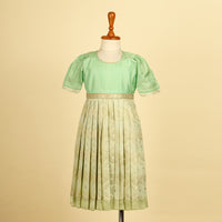 Green aura silk dress